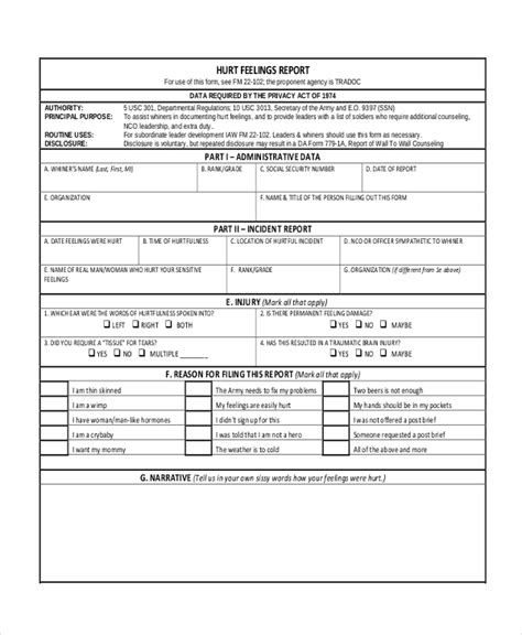 Free 7 Sample Army Counseling Forms In Pdf Ms Word