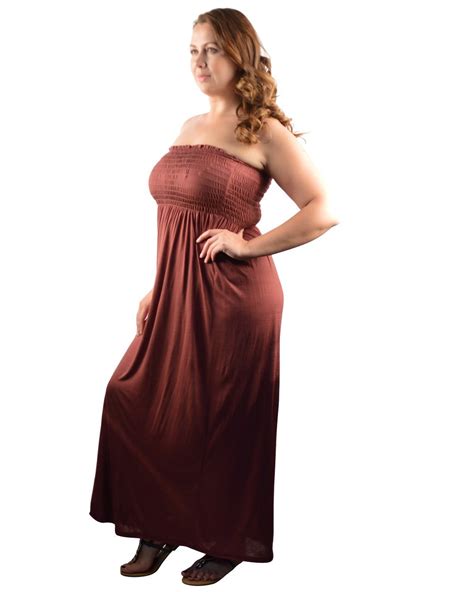 Womens Plus Size Clothing 2x 3x Strapless Full Length Maxi Dress Ebay