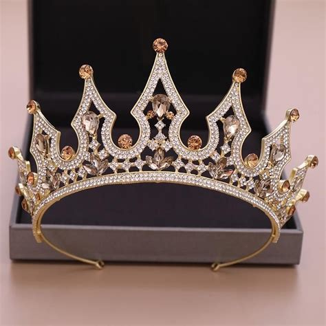 Gold Tiara Crown Diamond Crown Rhinestone Crown Silver Rhinestone