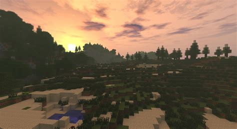 Minecraft Sunset Video Games Forest