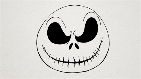 How To Draw Jack Skellington Face Youtube