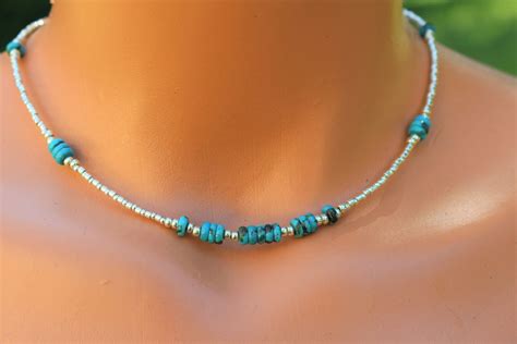 Turquoise Necklace For Women Womens Beaded Turquoise Necklace Boho