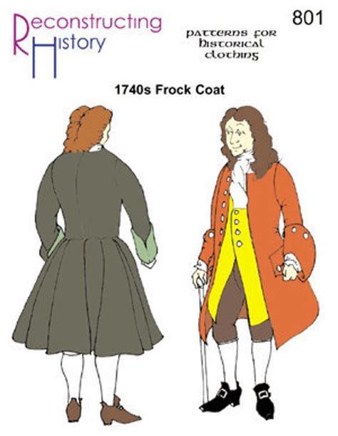 Rh801 Quick Print 1740s Frock Coat Pattern Etsy