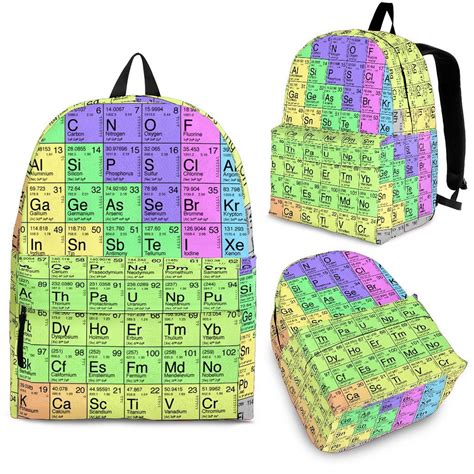 Periodic Table Backpack Ts For Chemistry Lovers And Kids Boy Girl