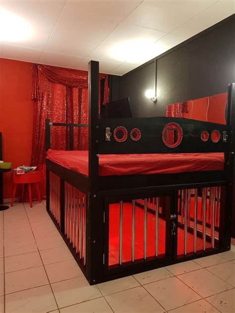Bondage Bed With Cage And Light Bedroom Fetish Bed Fetish Toys Bondage Furniture Bdsm Room For