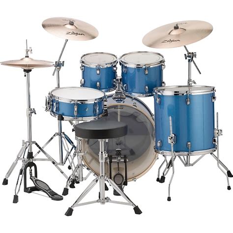 Ludwig Element Evo Complete Drum Kit 6 Piece Blue Sparkle Reverb