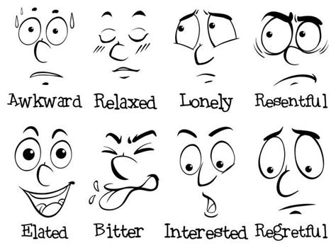 Download Facial Expressions With Words For Free Cartoon Expression