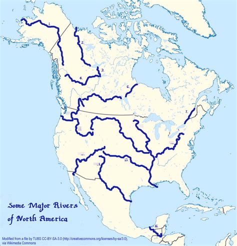 North America River Diagram Quizlet