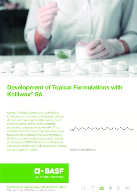 Kolliwax® Sa Lipid Based Excipients Basf Pharma
