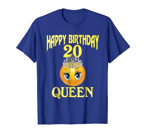 Tee Shirts Funny Emoji Happy 20th Birthday To Queen 20 Years Old T