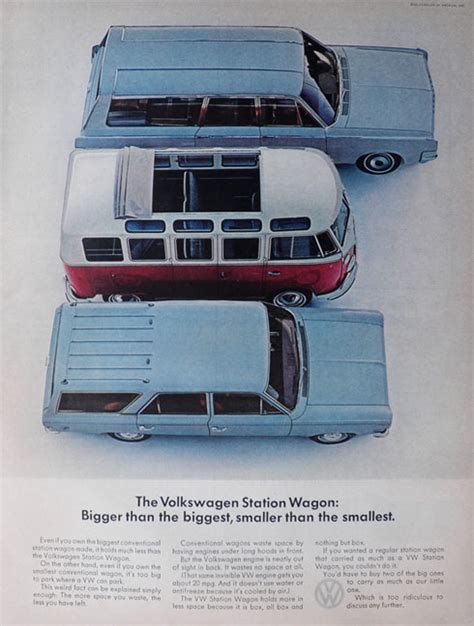 1965 Volkswagen Bus Ad Bigger Than The Biggest Classic Vintage