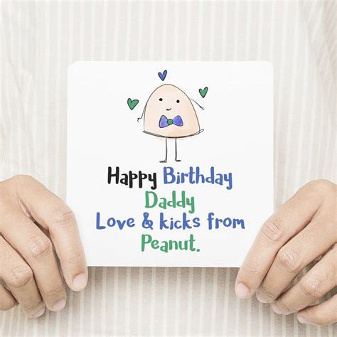 Happy Birthday Daddy Love And Kicks The Bump Card By Parsy Card Co