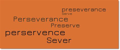 Perseverance meaning, definition, what is perseverance: Perserverance - No Matter How You Spell It