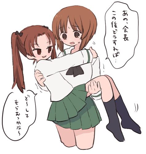 Nishizumi Miho And Kadotani Anzu Girls Und Panzer Drawn By Riqrcode