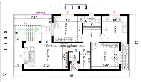 North Facing House Vastu Plan In 1000 Sq Ft Best 2bhk Plan