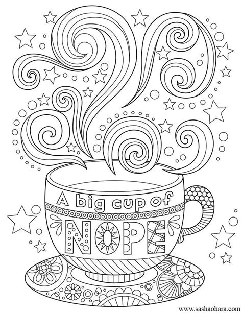 Black & white looks so classic as part of a coffee cart, or hanging up in a kitchen. #coffee #coloring #coloringpages #adultcoloringpages ...
