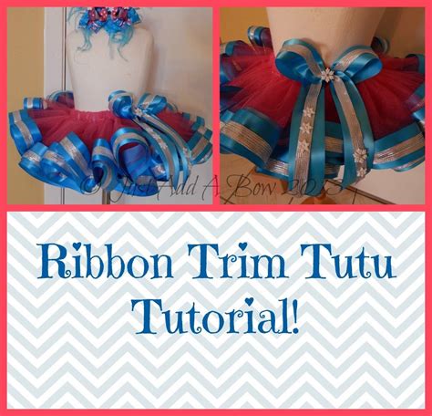 How To Make A Ribbon Trim Tutu By Just Add A Bow Diy Tutu Skirt