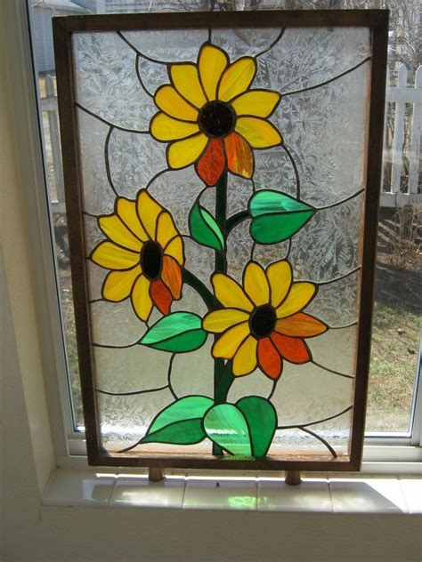 Stained Glass Window Flower Designs