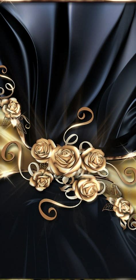 Elegant Black And Gold Background Wallpaper