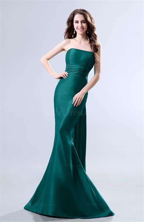 Emerald Green Elegant Mermaid Sleeveless Backless Court
