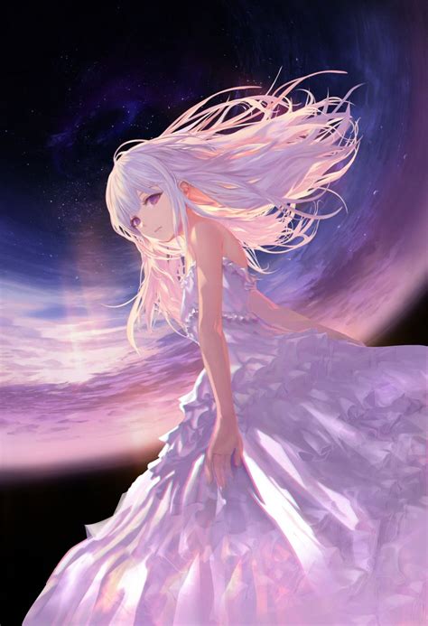 Adventure Fantasy Anime White Dress Girl Forest Anime Girl
