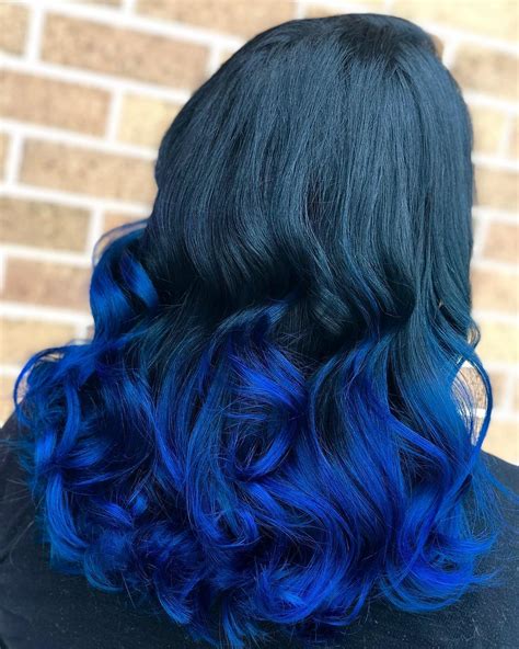 Blue Dye Over Light Brown Hair