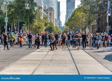Racism Protest In Melbourne Australia Editorial Image Image Of