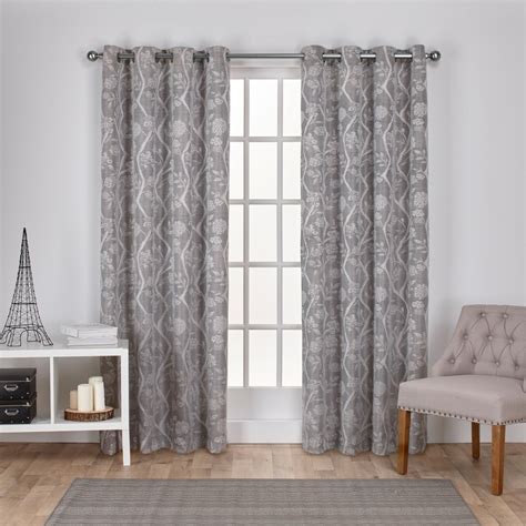Exclusive Home Curtains 2 Pack Lamont Jacquard Grommet Top Curtain