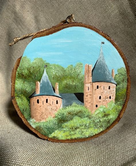 Castell Coch Painting Fairy Tale Welsh Castle Hand Painted On