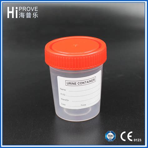 60ml Red Cap Plastic Urine Container Sample Cup China Urine Cup And