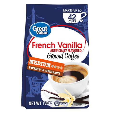 Great Value French Vanilla Medium Ground Coffee 12 Oz