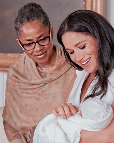 meghan duchess of sussex with her mother doria ragland and her son archie harrison mountbatten
