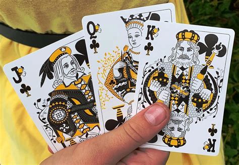 N a king, queen, or jack of any suit. Court cards from the new Bicycle Beekeeper deck : playingcards