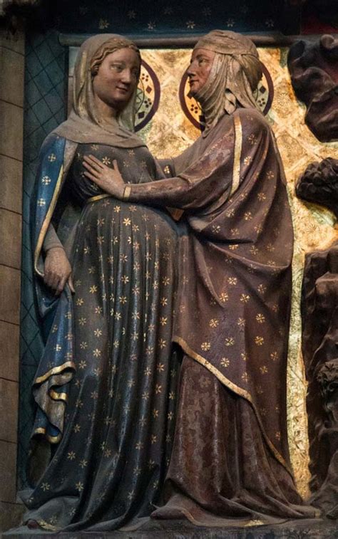 The first part of the hail mary is biblical drawn from gabriel's greeting to mary at the annunciation and elizabeth's greeting at the visitation. Second Joyful Mystery: The Visitation of Mary to Elizabeth