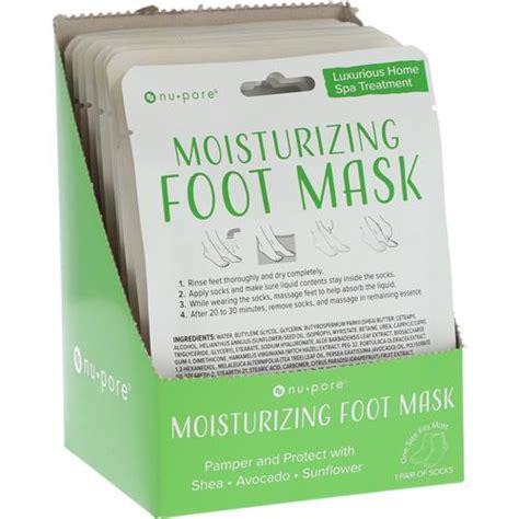 Wholesale Nu Pore Moisturizing Foot Mask Socks One Pair Glw