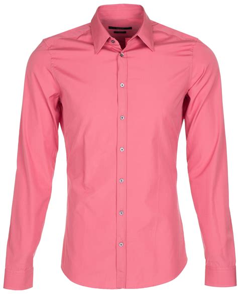 Gucci Mens Pink Cotton Button Down Dress Shirt