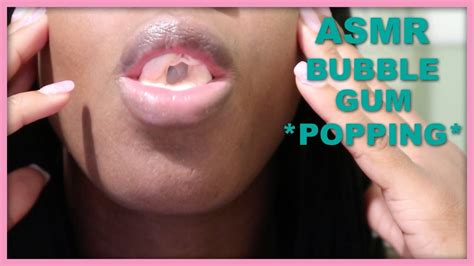 Asmr Bubble Gum Chewing Gum Popping Intense Sounds Youtube