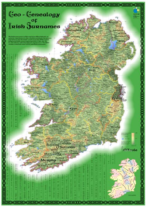 Antique Atlas Old Ireland Irish Map Genealogy Rockford Sansfield