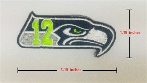 Seattle Seahawks Number 12logo Embroidery Iron Sewing Patc O