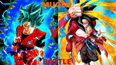 Ssb Goku Vs Ss4 Xeno Goku Dragon Ball Jus Mugen Youtube