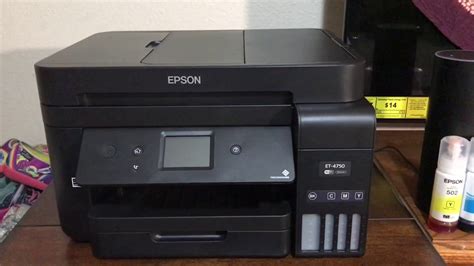 epson workforce et 4750 ecotank all in one supertank printer how to fill ink wifi setup youtube