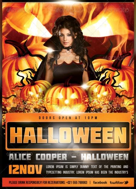 Halloween Party Template Official Psds Images Halloween Party Flyer Template Halloween