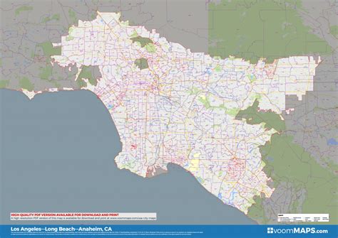 Los Angeles Zip Code Map Printable Printable Map Of The United States