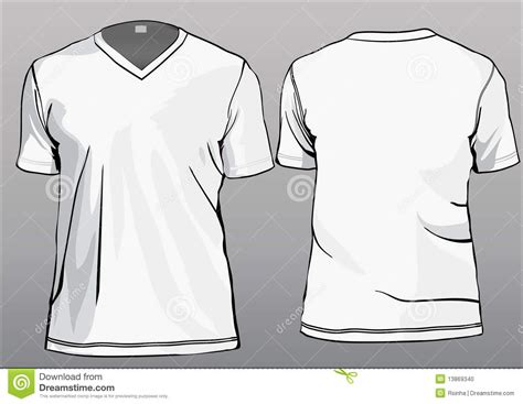 Download TShirt Template With V-neck Stock Photo - Image: 13869340