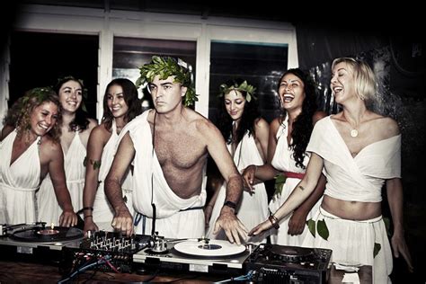 Perhaps Dj And Some Staff In A Toga Frat Parties Fashion Company