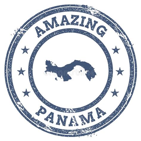 Panama Map Vintage Stamp Stock Vector Illustration Of Adventure 135113042