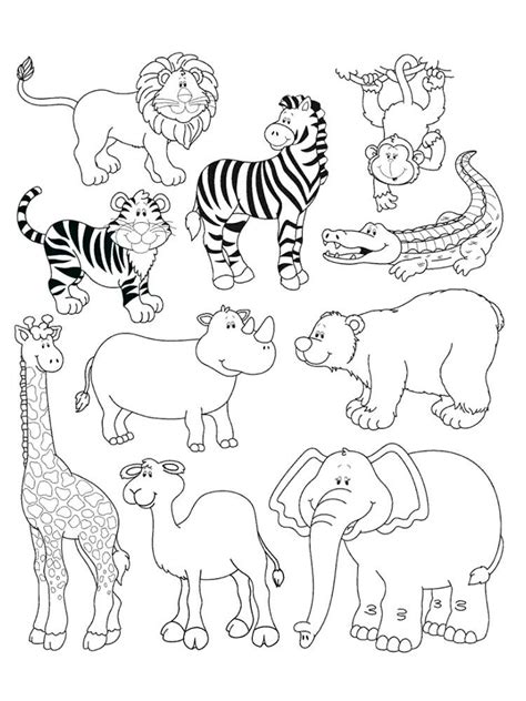 African Animals Coloring Pages Free Printable African Animals