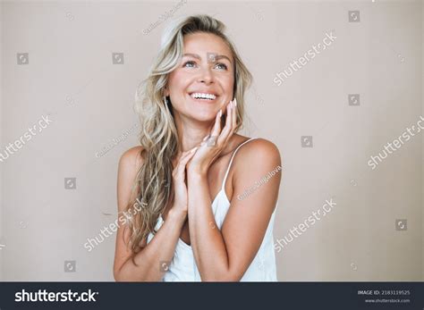 Beauty Portrait Blonde Hair Smiling Young Stock Photo 2183119525