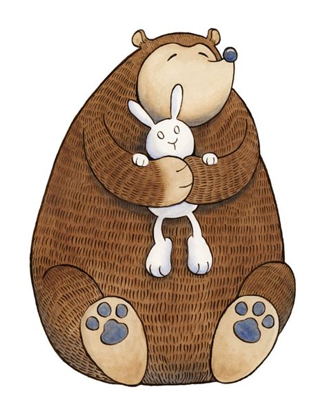 Bear Hug Bunny Art Print