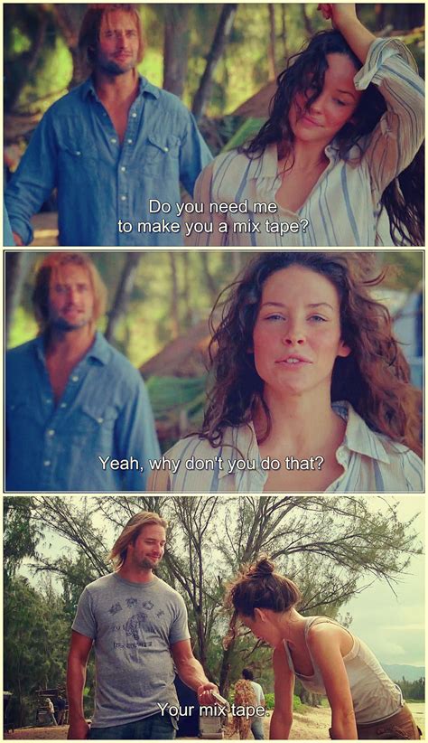 Lost, Josh Holloway, Evangeline Lilly. Sawyer and Kate | Lost tv show, Lost sawyer, Lost quotes